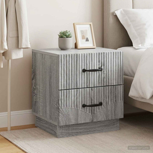 Armadio da Notte 2 pz Grigio Sonoma 43 x 34,5 x 44,5 cm