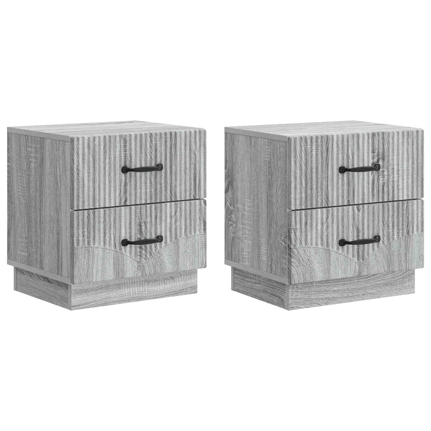 Armadio da Notte 2 pcs Grigio Sonoma 43 x 34,5 x 44,5 cm