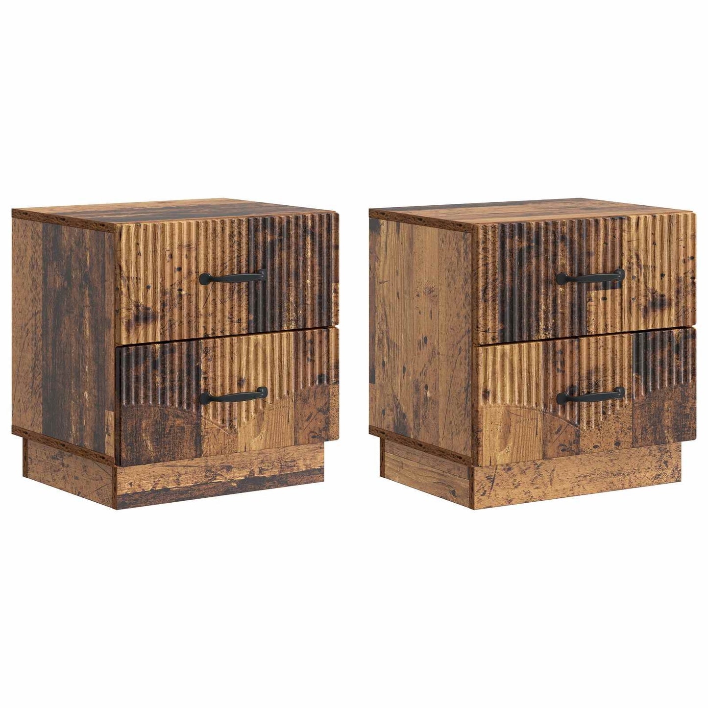 Armadio da Notte 2 pcs Legno antico 43 x 34,5 x 44,5 cm | homemem39