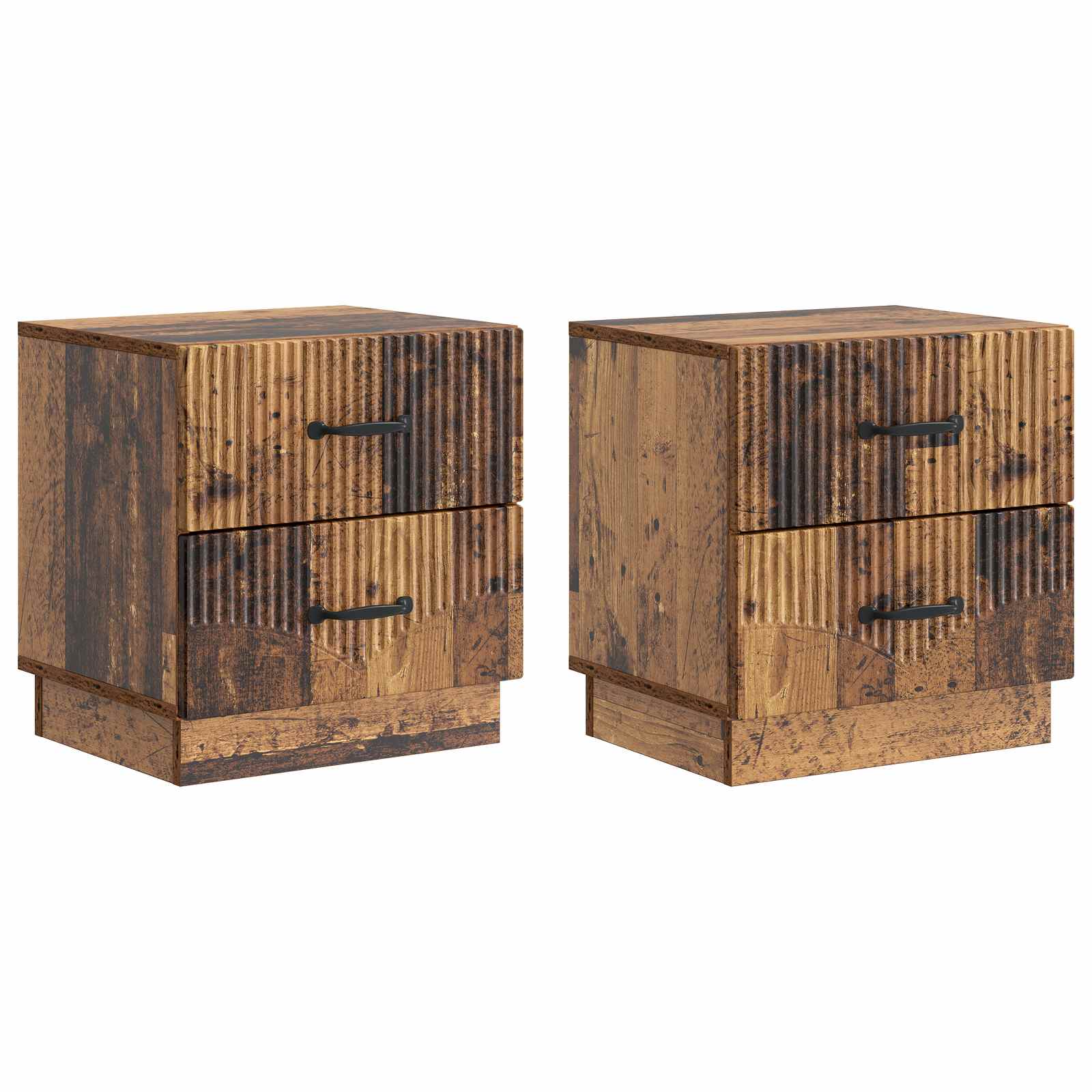 Armadio da Notte 2 pcs Legno antico 43 x 34,5 x 44,5 cm | homemem39