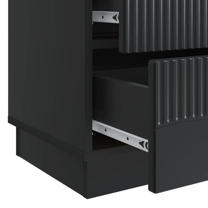 Armadio da Notte Nero 62 x 34,5 x 44,5 cm Legno ingegnerizzato