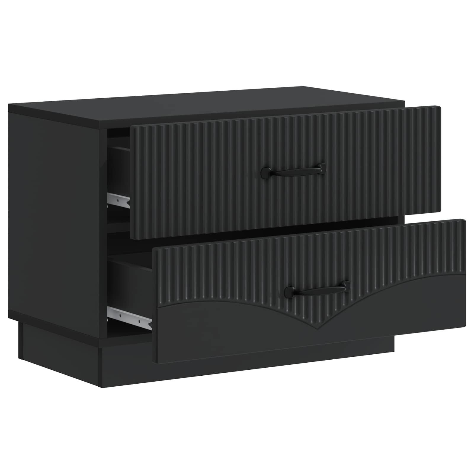 Armadio da Notte Nero 62 x 34,5 x 44,5 cm Legno ingegnerizzato | homemem39