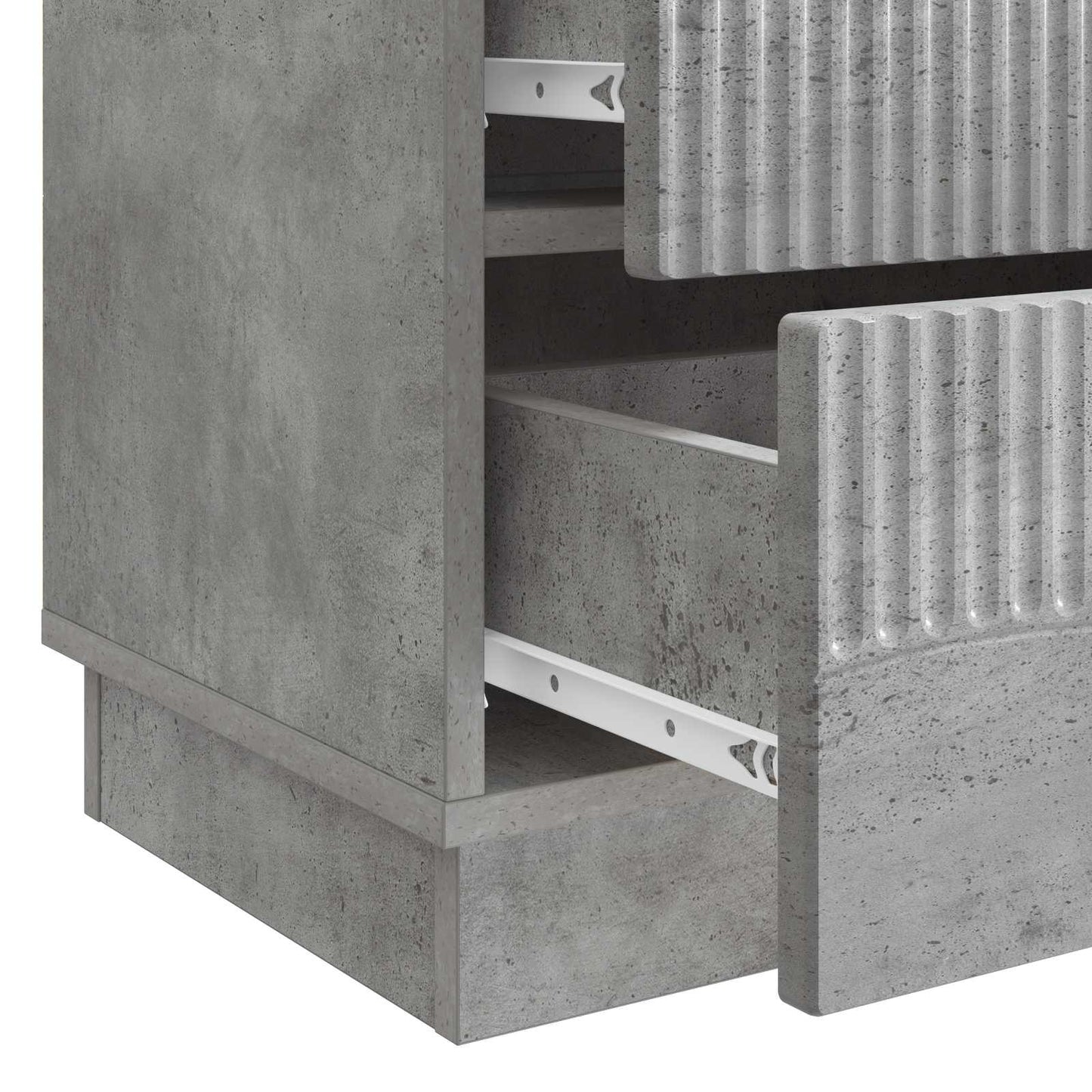 Armadio da Notte Grigio Cemento 62 x 34,5 x 44,5 cm