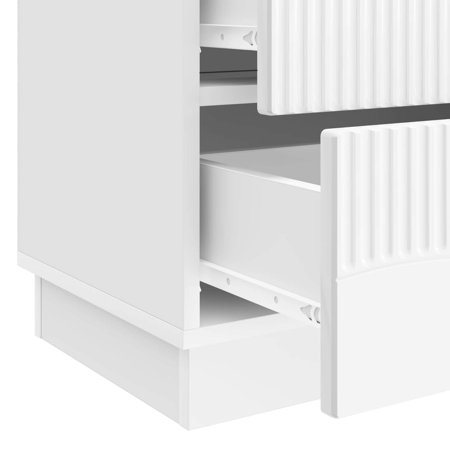 Armadio da Notte con cassetto Bianco Lucido 62 x 34,5 x 44,5 cm | homemem39