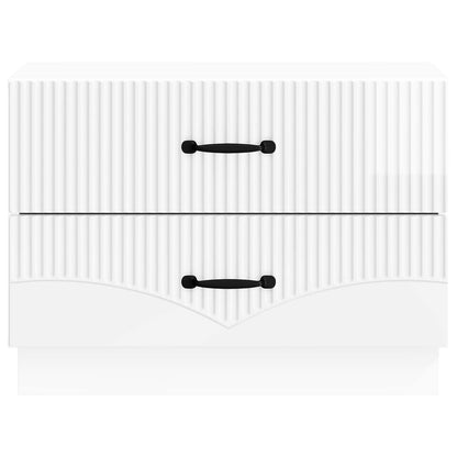 Armadio da Notte con cassetto Bianco Lucido 62 x 34,5 x 44,5 cm