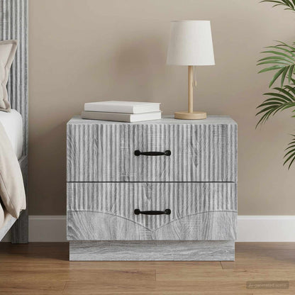 Armadio da Notte con cassetto Grigio Sonoma 62 x 34,5 x 44,5 cm
