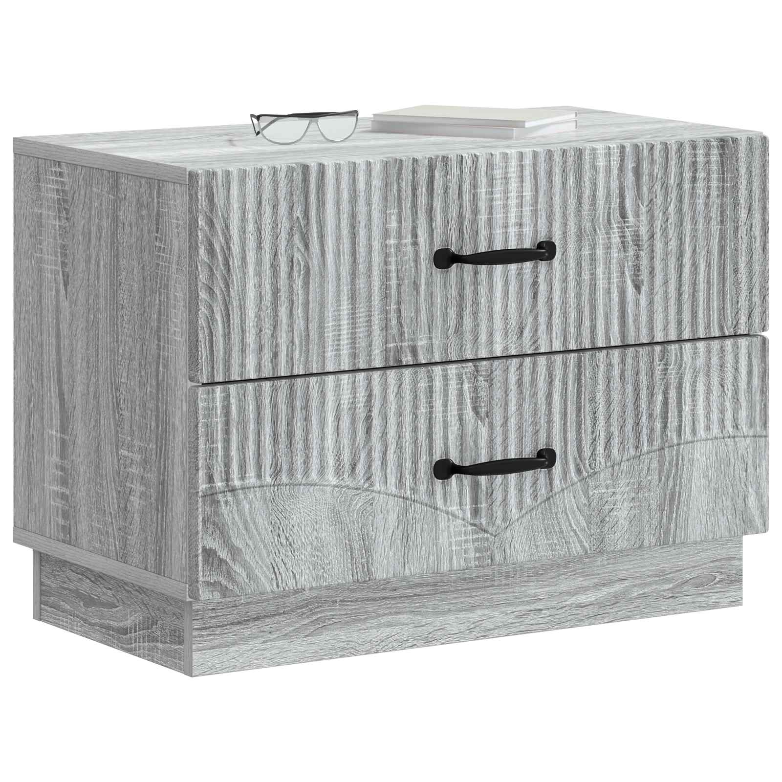 Armadio da Notte con cassetto Grigio Sonoma 62 x 34,5 x 44,5 cm | homemem39