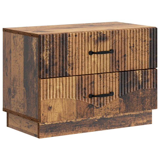 Armadio da Notte con cassetto Legno antico 62 x 34,5 x 44,5 cm