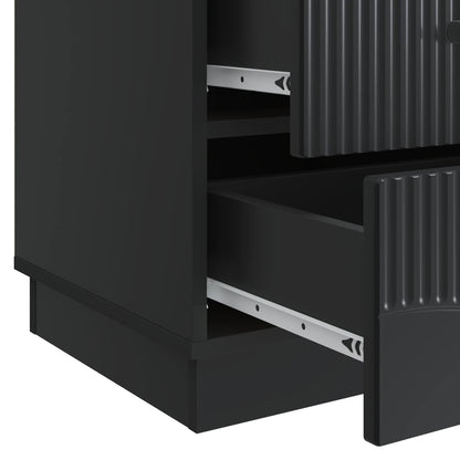 Armadio da Notte Nero 43 x 41 x 63,5 cm Legno ingegnerizzato | homemem39