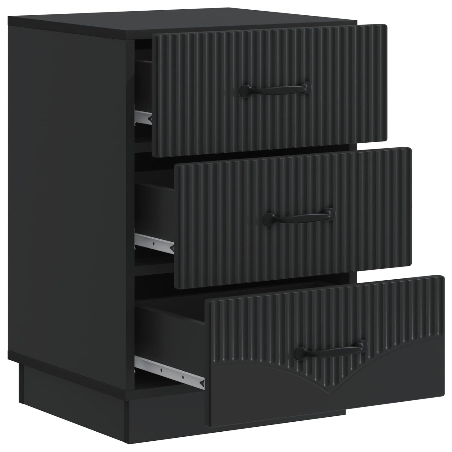 Armadio da Notte Nero 43 x 41 x 63,5 cm Legno ingegnerizzato | homemem39