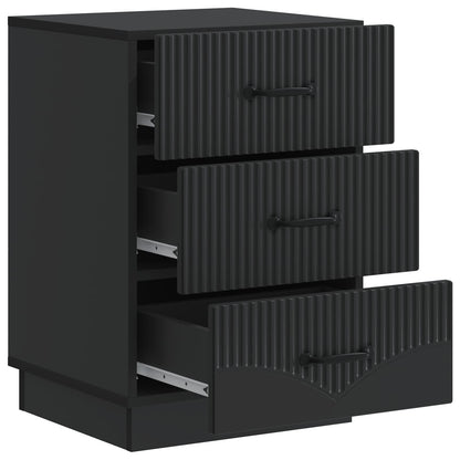 Armadio da Notte Nero 43 x 41 x 63,5 cm Legno ingegnerizzato