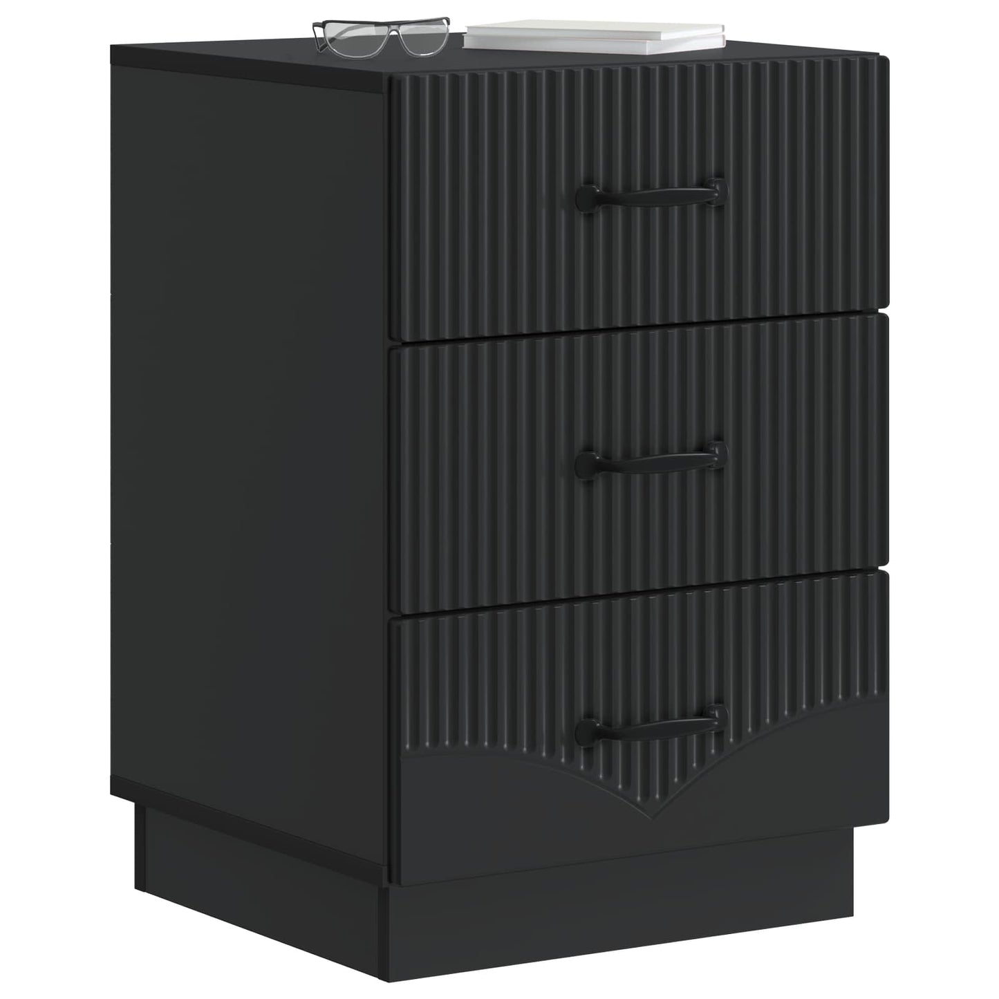 Armadio da Notte Nero 43 x 41 x 63,5 cm Legno ingegnerizzato