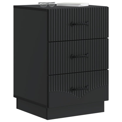 Armadio da Notte Nero 43 x 41 x 63,5 cm Legno ingegnerizzato