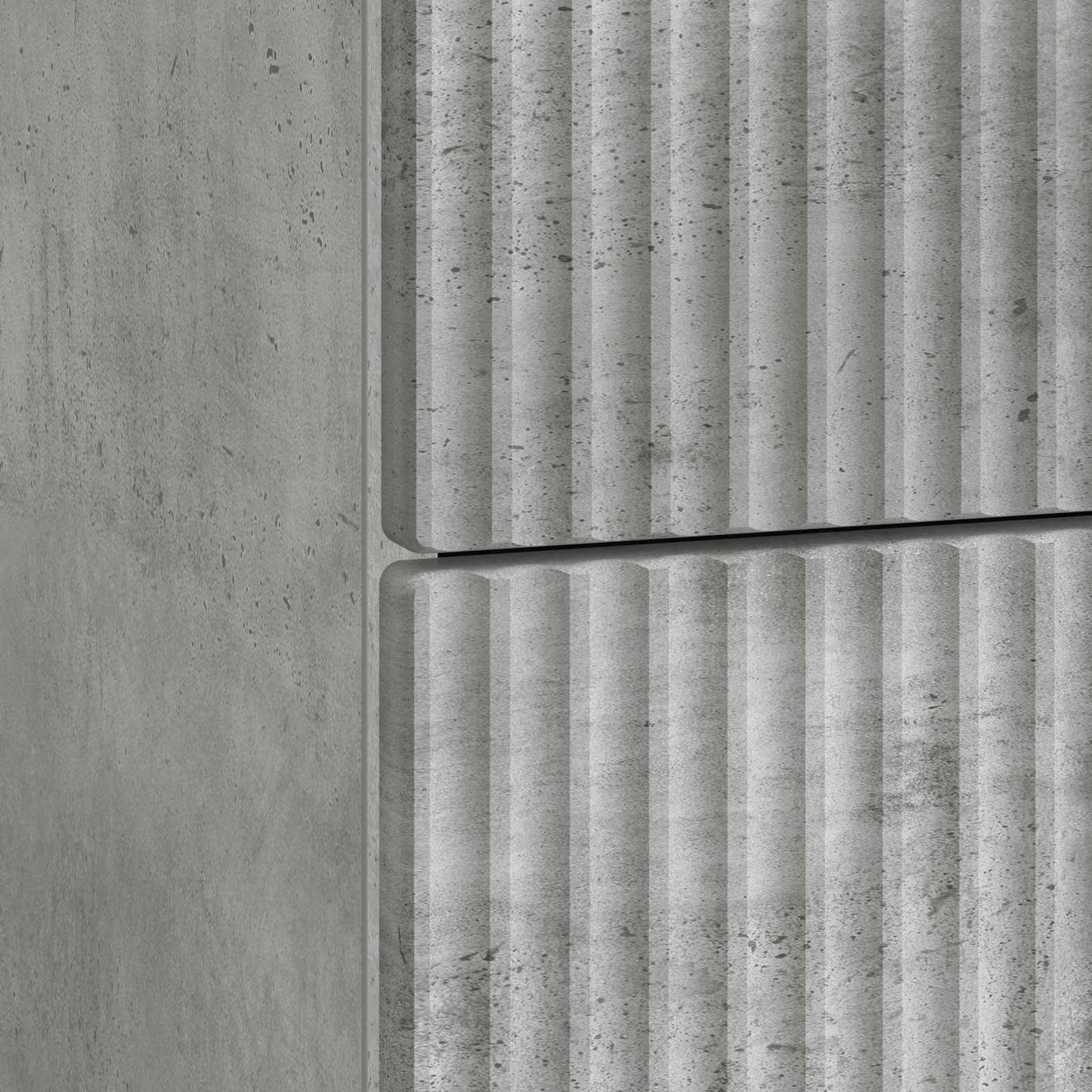 Armadio da Notte con cassetto Grigio Cemento 43 x 41 x 63,5 cm