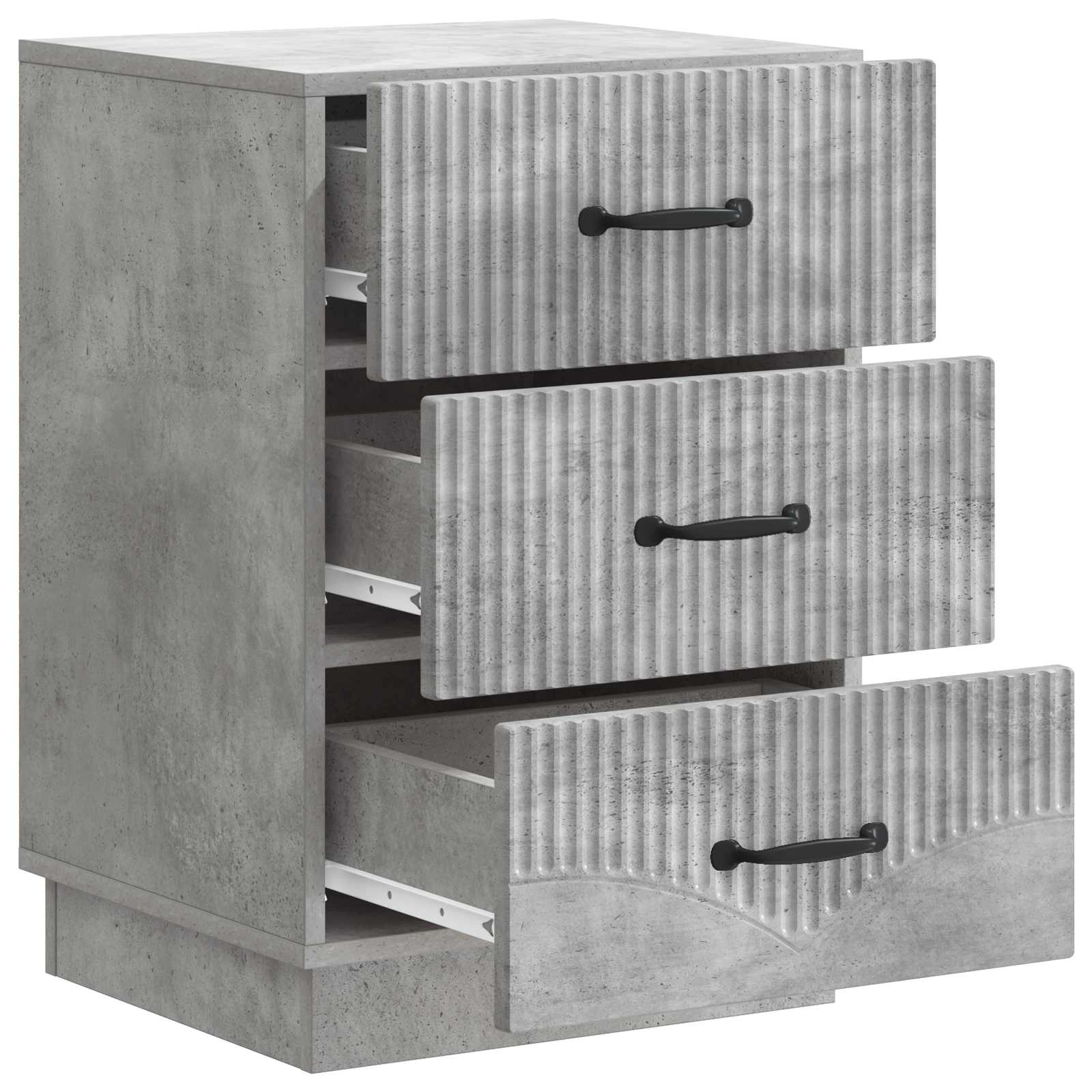 Armadio da Notte con cassetto Grigio Cemento 43 x 41 x 63,5 cm | homemem39