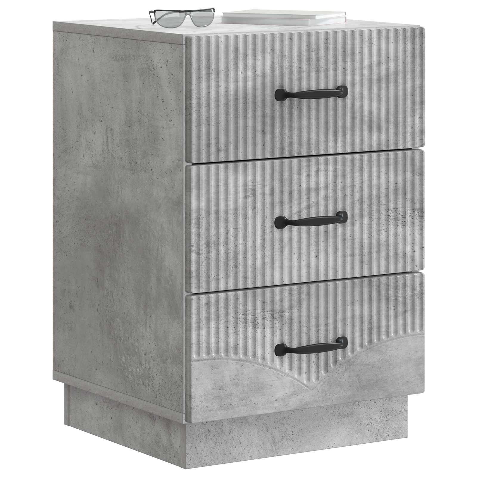 Armadio da Notte con cassetto Grigio Cemento 43 x 41 x 63,5 cm | homemem39