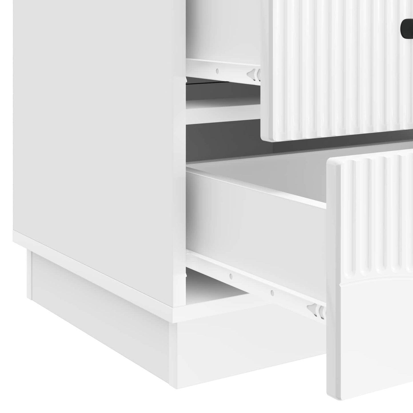 Armadio da Notte con cassetto Bianco Lucido 43 x 41 x 63,5 cm | homemem39