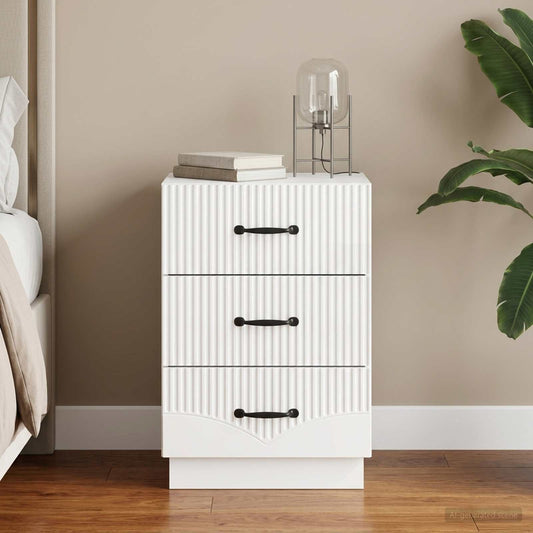 Armadio da Notte con cassetto Bianco Lucido 43 x 41 x 63,5 cm