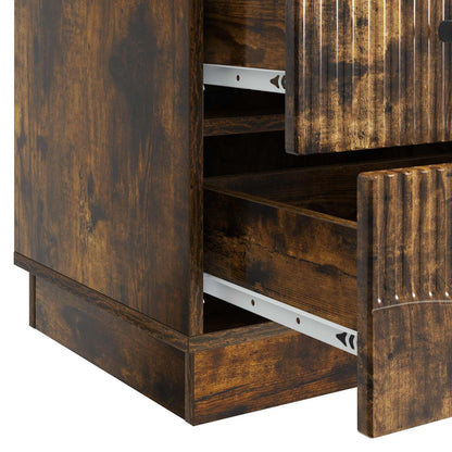 Armadio da Notte con cassetto Rovere Fumo 43 x 41 x 63,5 cm | homemem39
