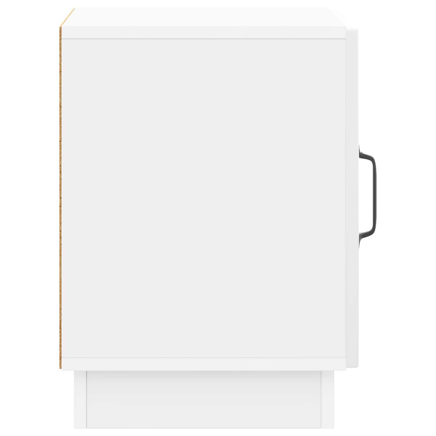 Comodino Bianco Lucido 43 x 34,5 x 47 cm Legno ingegnerizzato | homemem39
