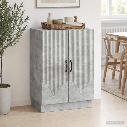 Credenza Grigio Cemento 66 x 34,5 x 87 cm Legno ingegnerizzato