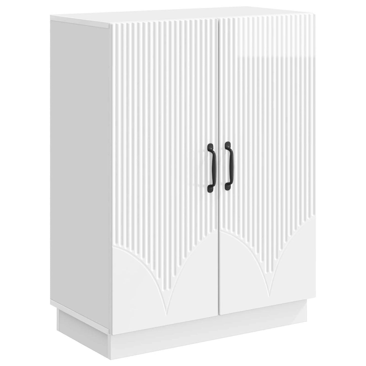 Credenza Bianco Lucido 66 x 34,5 x 87 cm Legno ingegnerizzato