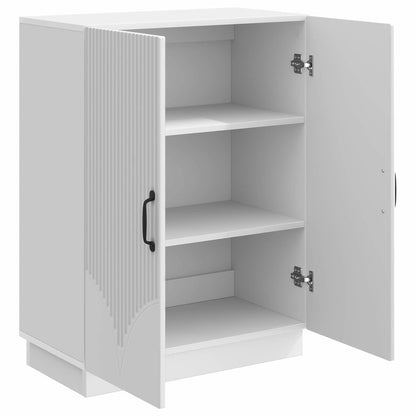 Credenza Bianco Lucido 66 x 34,5 x 87 cm Legno ingegnerizzato