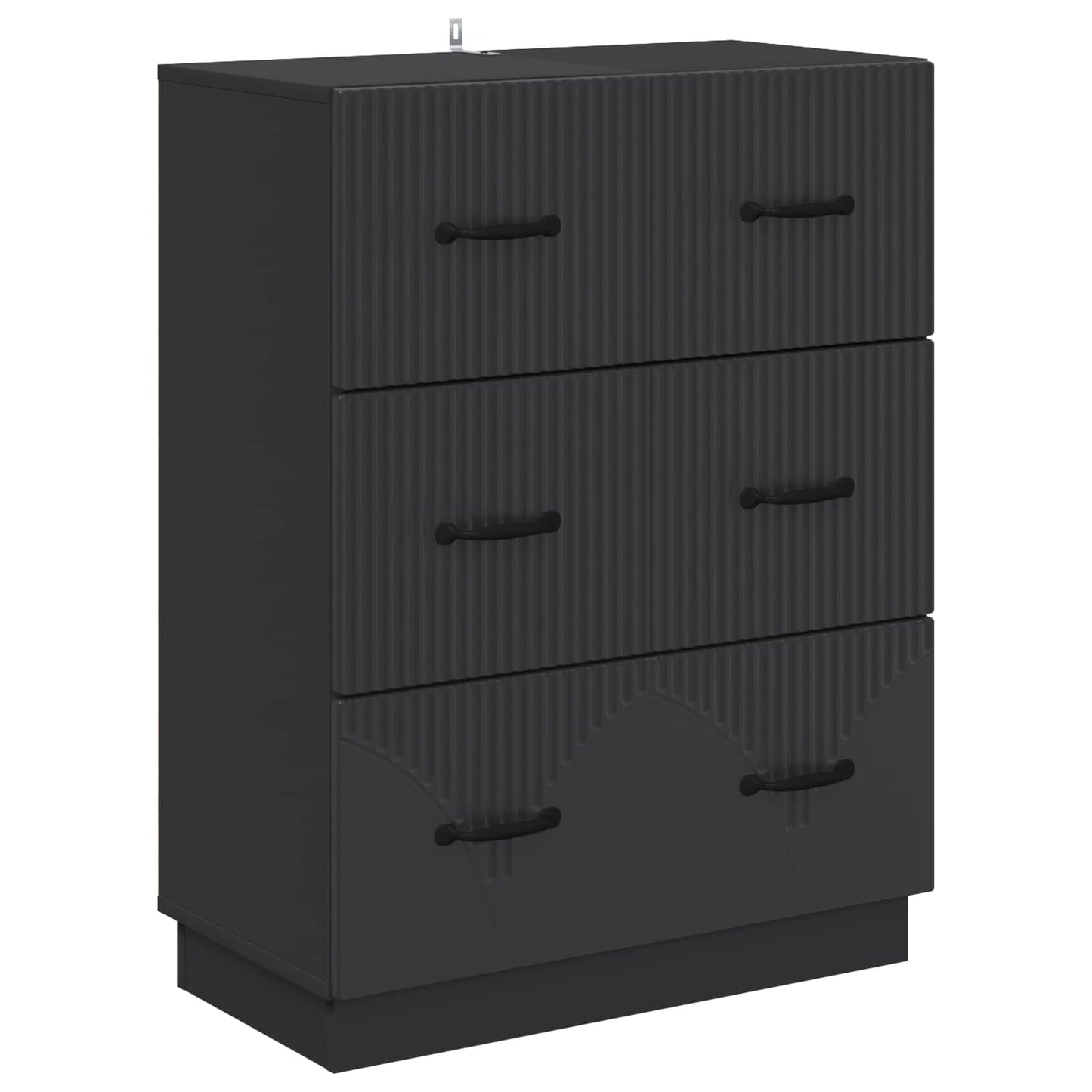 Mobile con Cassetti Nero 66 x 34,5 x 87 cm Legno ingegnerizzato | homemem39