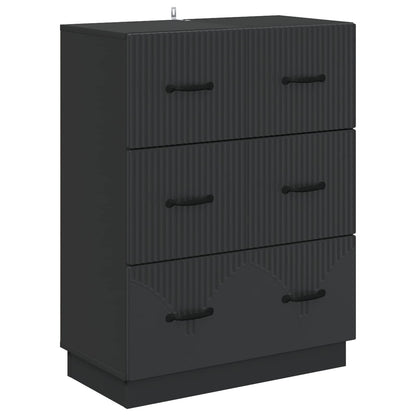 Mobile con Cassetti Nero 66 x 34,5 x 87 cm Legno ingegnerizzato | homemem39