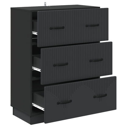 Mobile con Cassetti Nero 66 x 34,5 x 87 cm Legno ingegnerizzato | homemem39