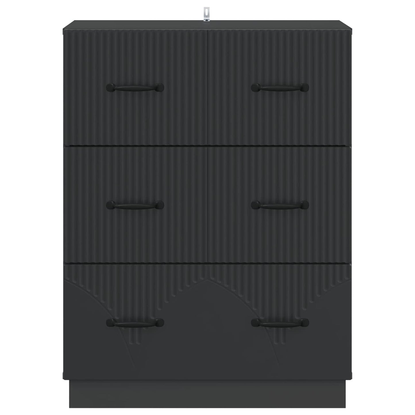Mobile con Cassetti Nero 66 x 34,5 x 87 cm Legno ingegnerizzato | homemem39