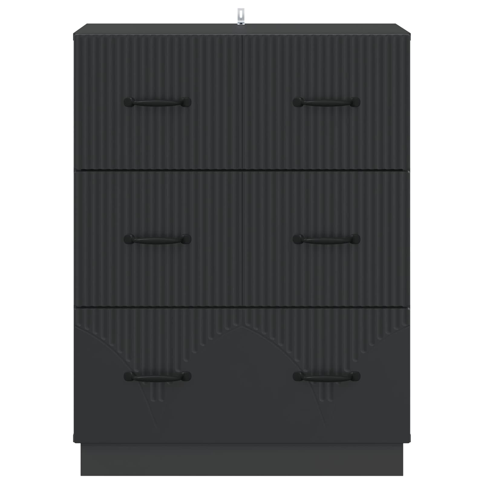 Mobile con Cassetti Nero 66 x 34,5 x 87 cm Legno ingegnerizzato | homemem39