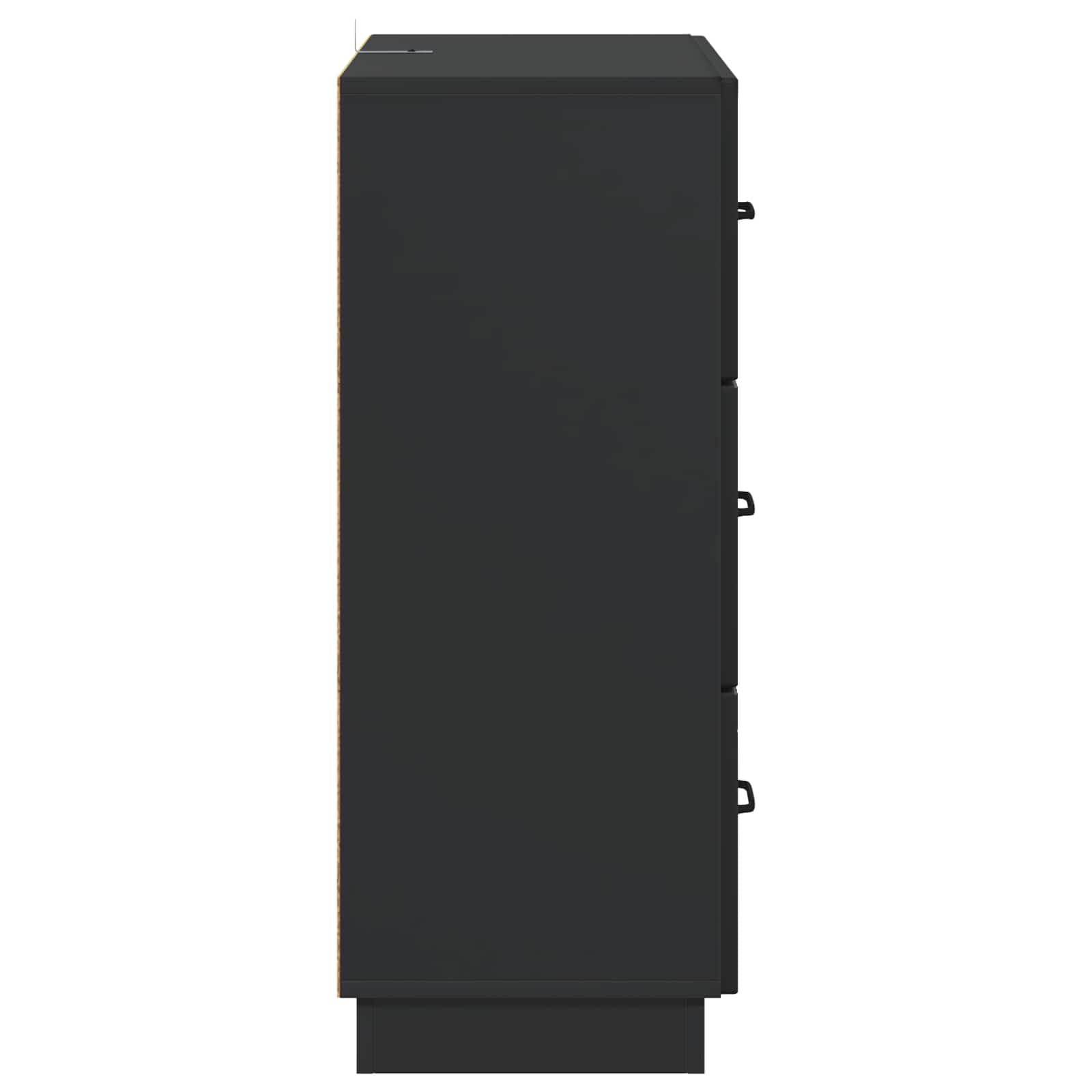 Mobile con Cassetti Nero 66 x 34,5 x 87 cm Legno ingegnerizzato | homemem39