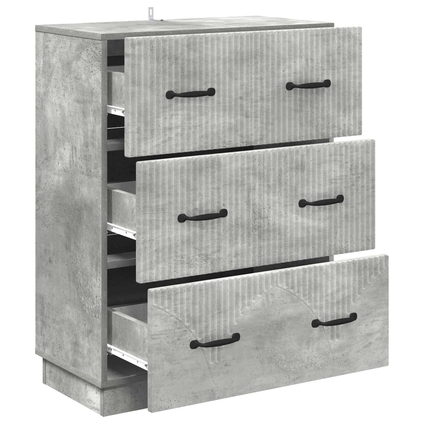 Mobile con Cassetti Grigio Cemento 66 x 34,5 x 87 cm