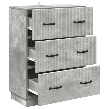 Mobile con Cassetti Grigio Cemento 66 x 34,5 x 87 cm