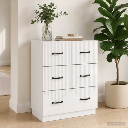 Mobile con Cassetti Bianco Lucido 66 x 34,5 x 87 cm