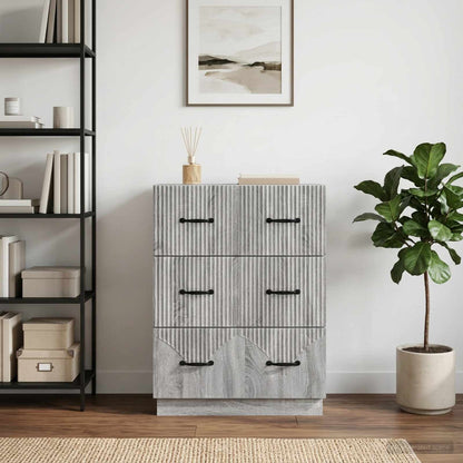Mobile con Cassetti Grigio Sonoma 66 x 34,5 x 87 cm