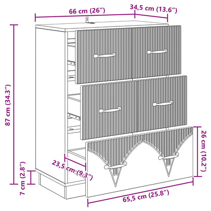 Mobile con Cassetti Legno antico 66 x 34,5 x 87 cm | homemem39