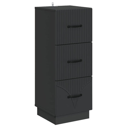 Mobile con Cassetti Nero 33 x 34,5 x 87 cm Legno ingegnerizzato | homemem39