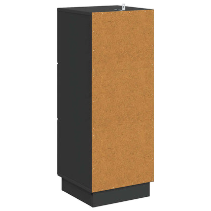 Mobile con Cassetti Nero 33 x 34,5 x 87 cm Legno ingegnerizzato | homemem39