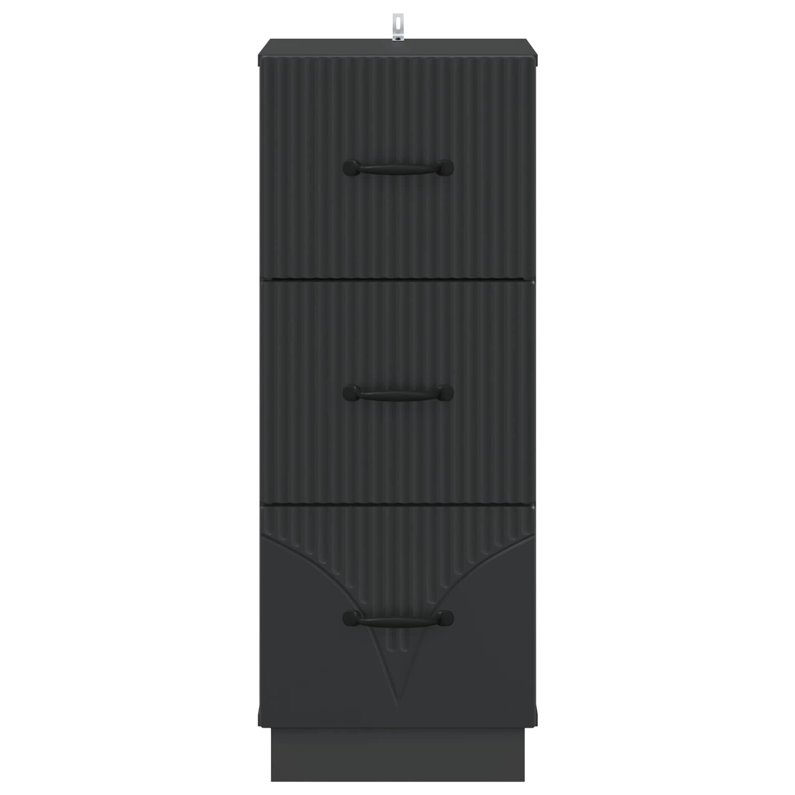 Mobile con Cassetti Nero 33 x 34,5 x 87 cm Legno ingegnerizzato | homemem39