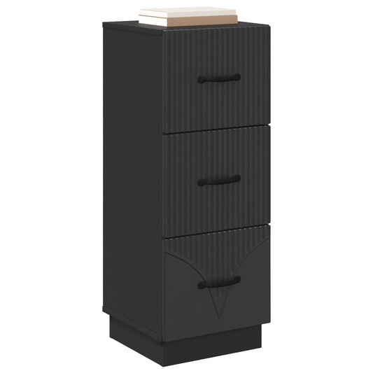Mobile con Cassetti Nero 33 x 34,5 x 87 cm Legno ingegnerizzato