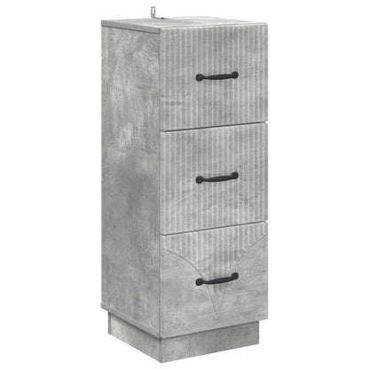 Mobile con Cassetti Grigio Cemento 33 x 34,5 x 87 cm | homemem39