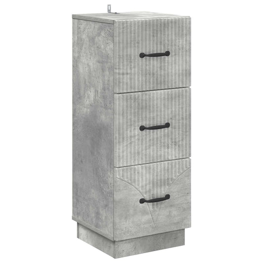 Mobile con Cassetti Grigio Cemento 33 x 34,5 x 87 cm | homemem39