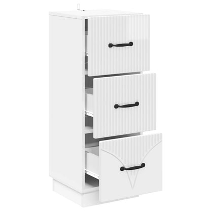 Mobile con Cassetti Bianco Lucido 33 x 34,5 x 87 cm