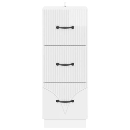Mobile con Cassetti Bianco Lucido 33 x 34,5 x 87 cm