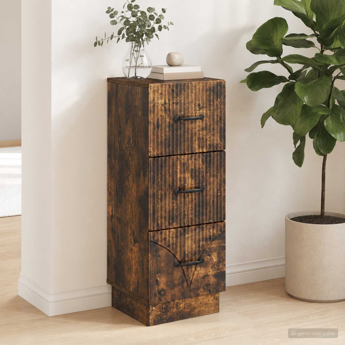 Mobile con Cassetti Rovere Fumo 33 x 34,5 x 87 cm