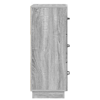 Mobile con Cassetti Grigio Sonoma 33 x 34,5 x 87 cm