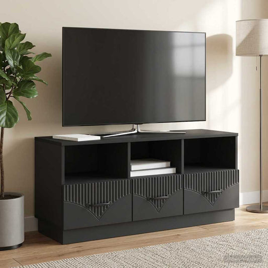Mobile TV Nero 102 x 34,5 x 47 cm Legno ingegnerizzato