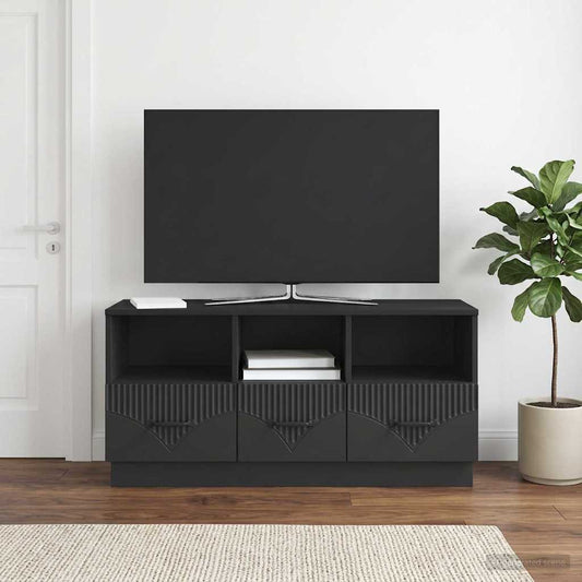 Mobile TV Nero 102 x 34,5 x 47 cm Legno ingegnerizzato - homemem39